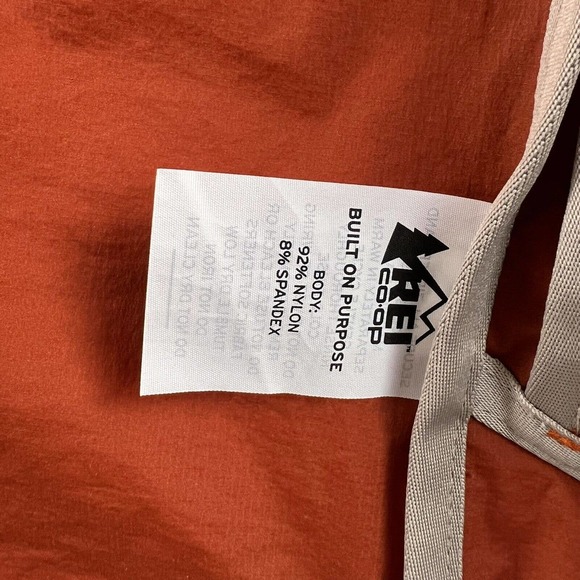 REI Women's Size M Orange Nylon Hooded Windbreaker Lightweight Jacket Shell - Picture 13 of 13